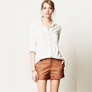 Anthropologie Pilcro coated/faux leather shorts